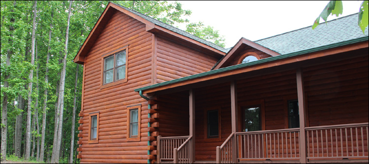 Log Home Staining in Waterford, Ohio